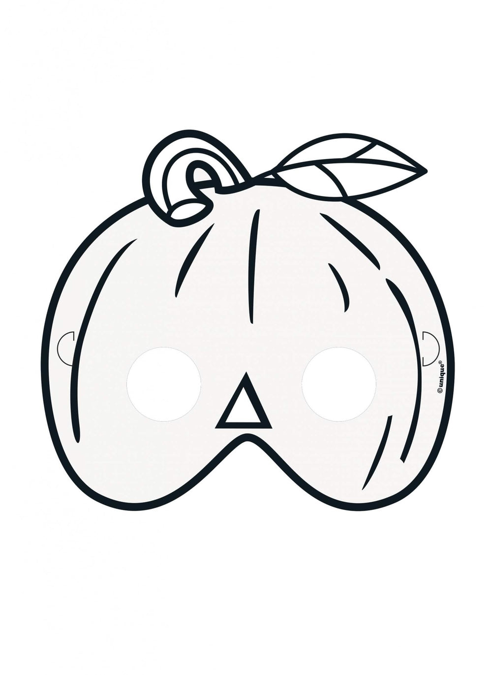 Modèle citrouille du masque en papier à colorier Halloween