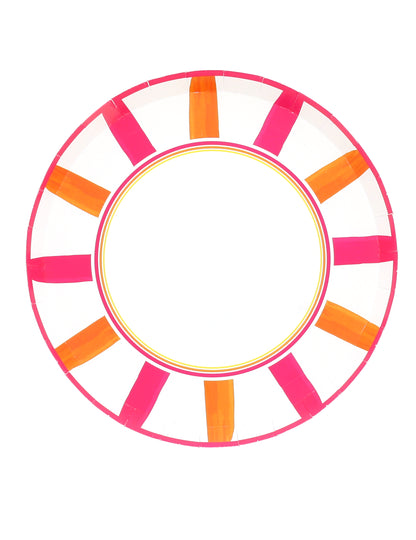 8 Petites assiettes en carton Pink Limonade 18 cm
