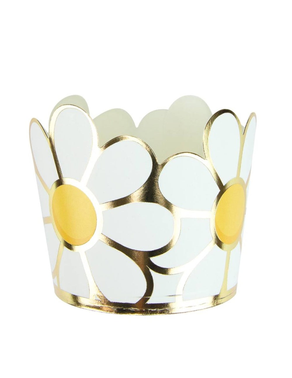 Petits pots Marguerite pour fête blanc jaune et doré