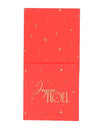 8 kpl ajattomia Hyvää Joulua -aterintaskuja, punainen ja kulta, 10 x 20 cm
