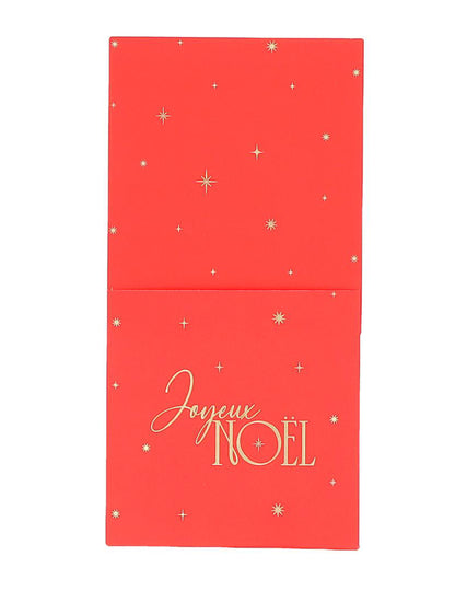 8 kpl ajattomia Hyvää Joulua -aterintaskuja, punainen ja kulta, 10 x 20 cm