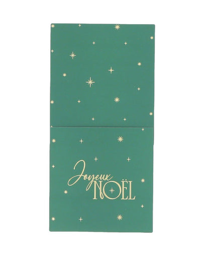 8 aterintaskua Hyvää Joulua ajaton tummanvihreä ja kulta 10 x 20 cm