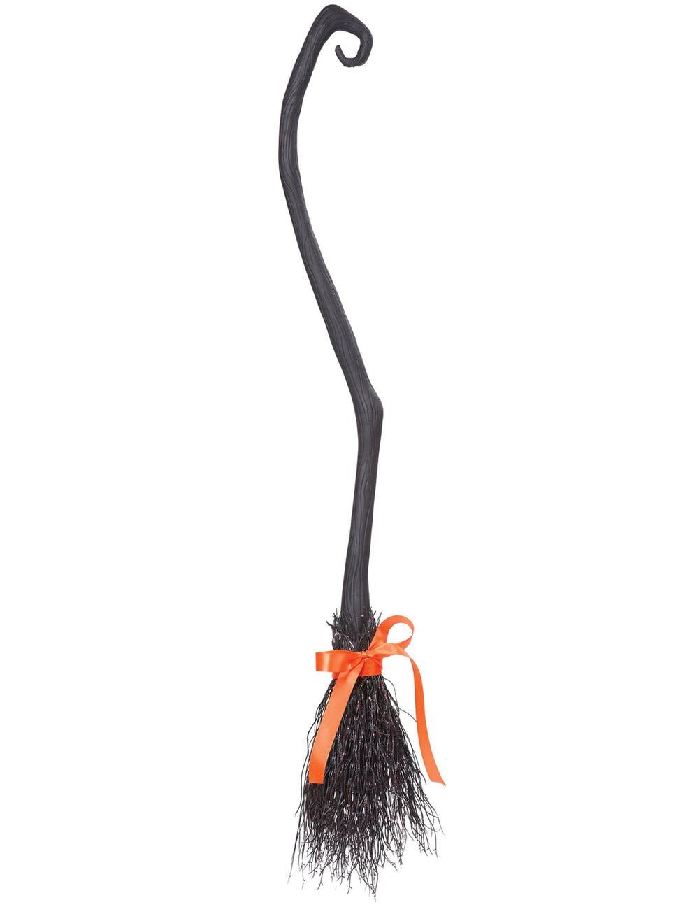 Détail du ruban orange du balai de sorcière