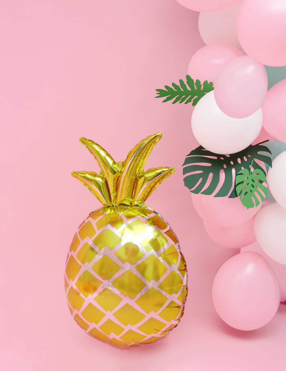 Ballon aluminium ananas pour fête doré