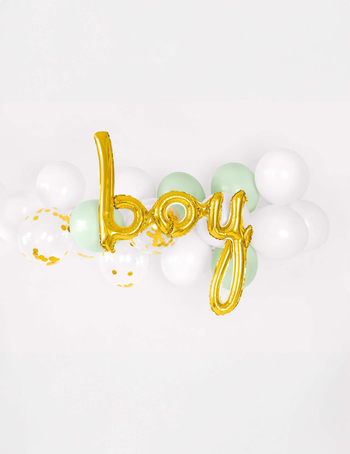 Mise en scène avec grappe de ballons du ballon aluminium boy