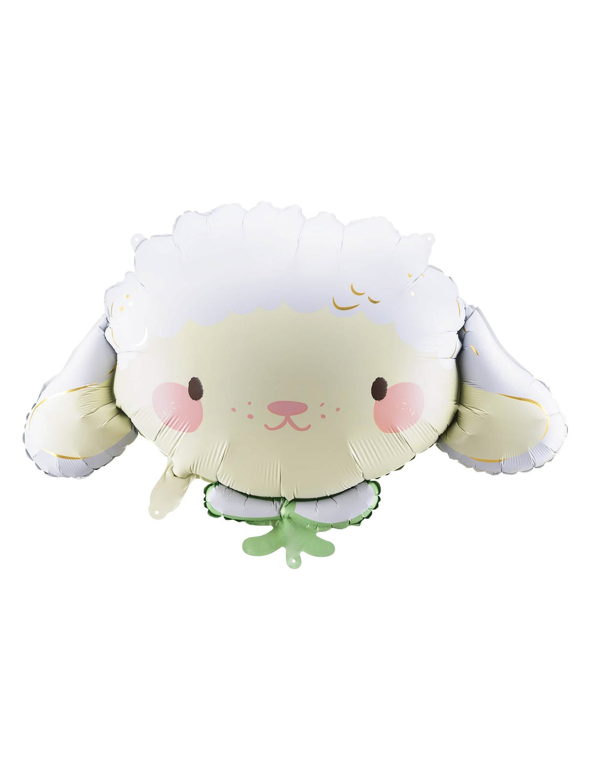 Ballon aluminium Brebis pour enfant blanc et crème avec joues roses