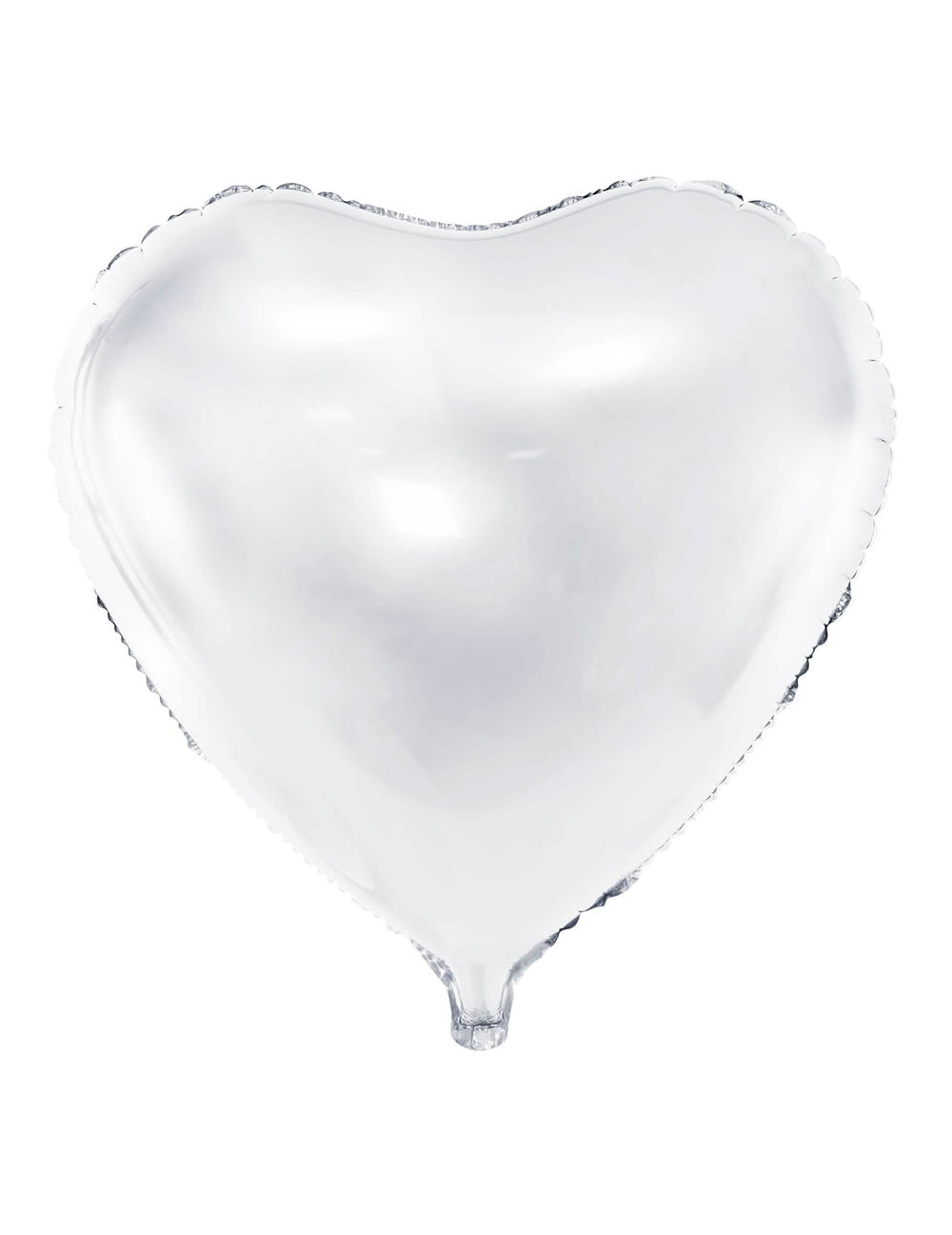 Ballon aluminium coeur pour fête blanc gonflable à l'hélium