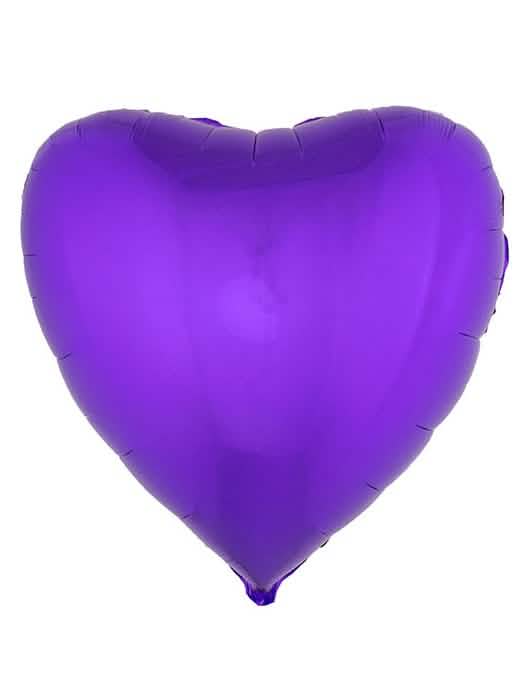 Ballon aluminium coeur violet