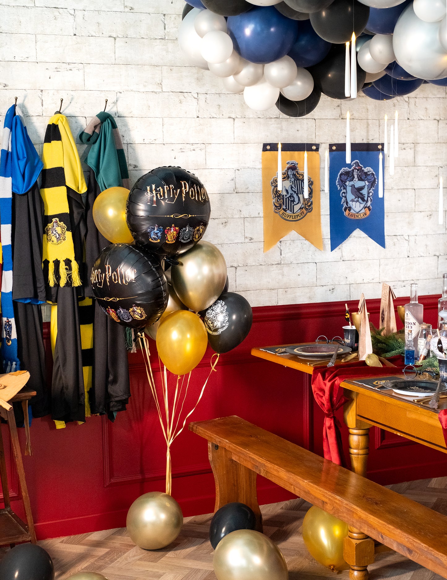 Mise en scène de salle thématique du ballon aluminium Harry Potter