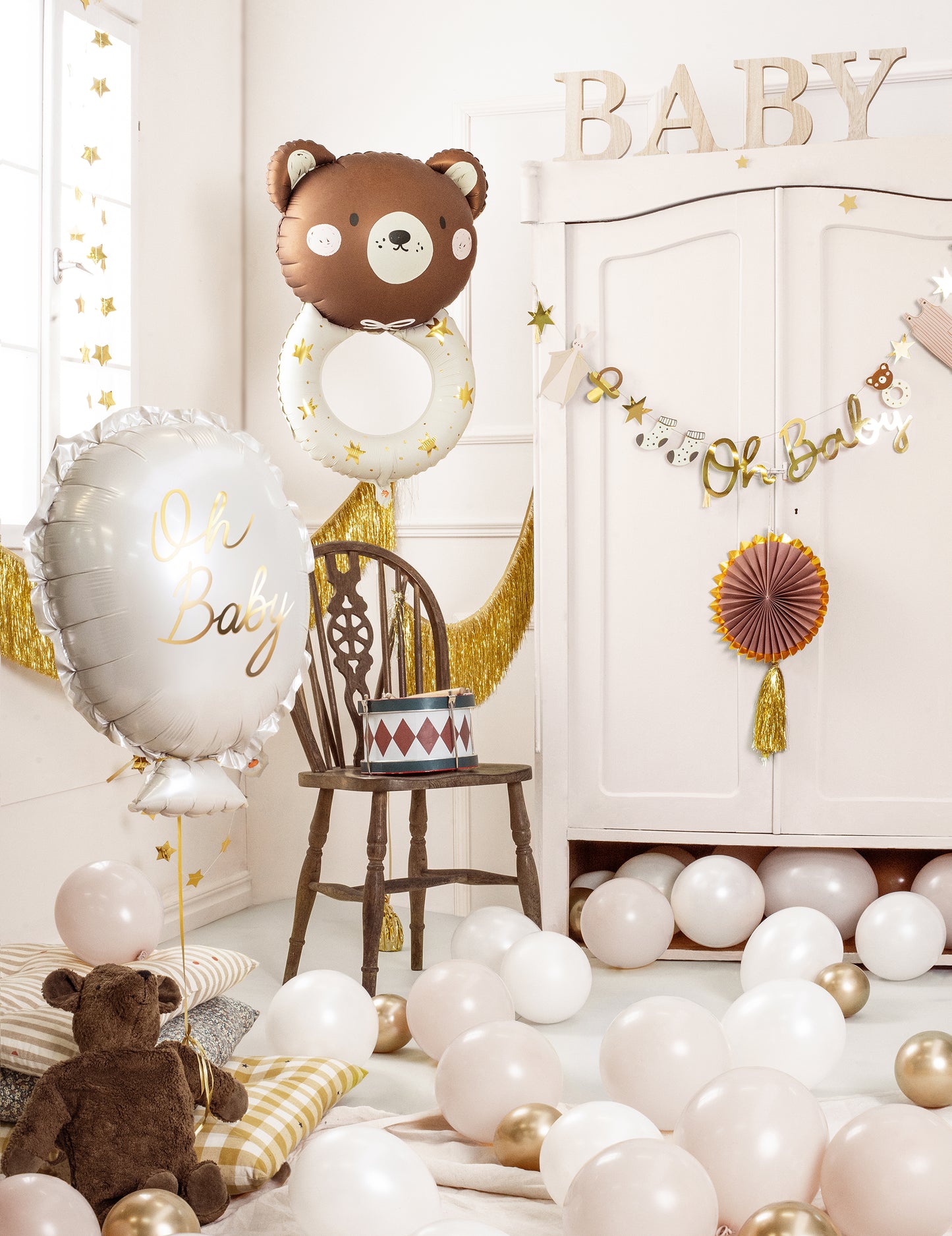 Ballon aluminium hochet petit ours 61 x 88 cm
