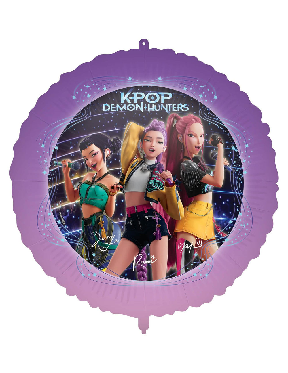 Ballon en aluminium K-pop Demon Hunters pour enfant violet