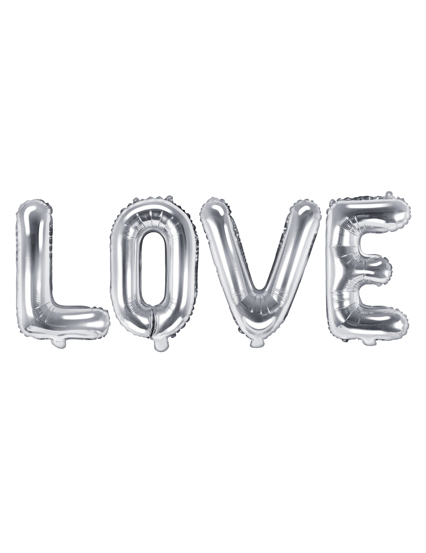 Ballon aluminium lettres LOVE pour décoration argenté