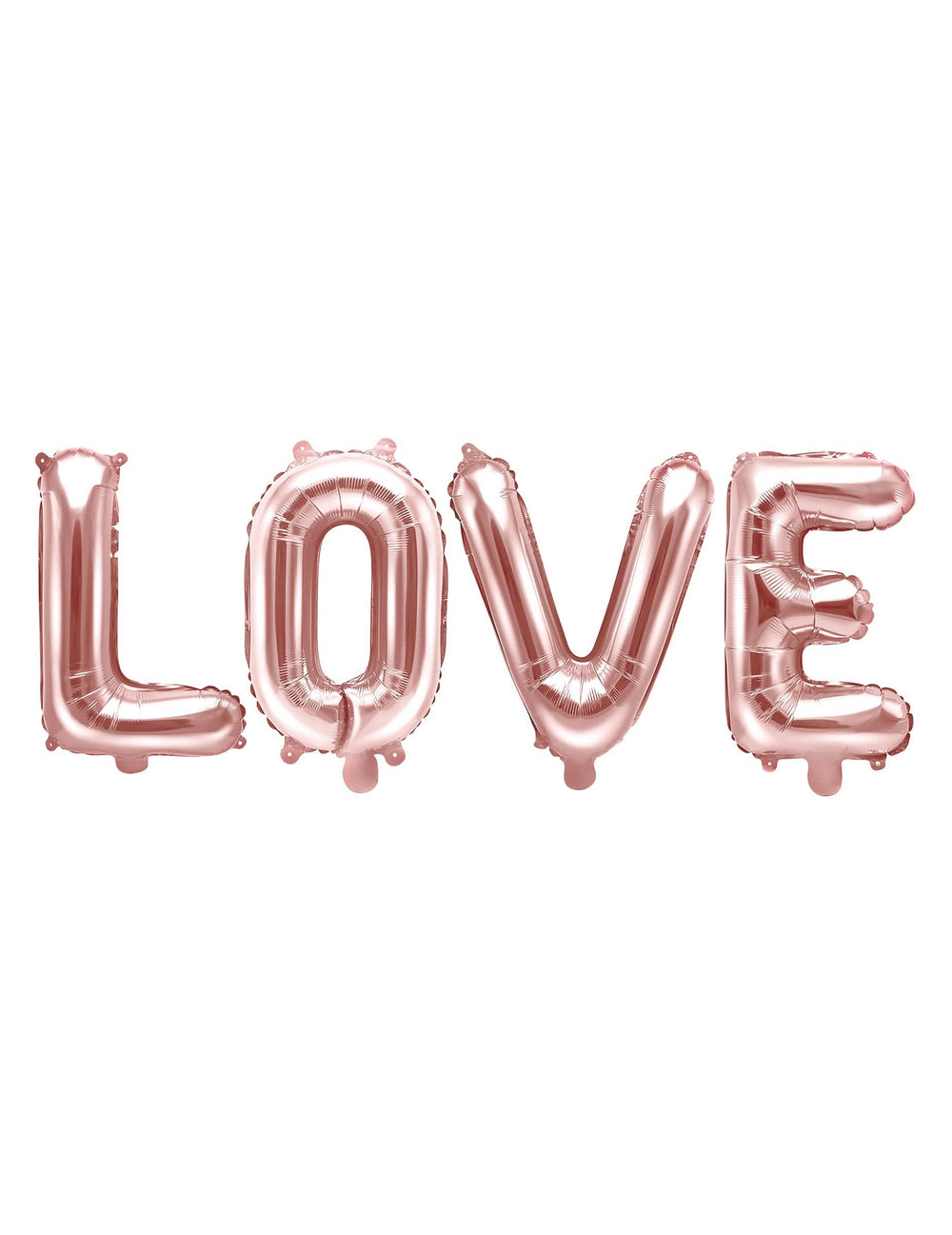 Ballon aluminium lettres LOVE pour fête rose gold
