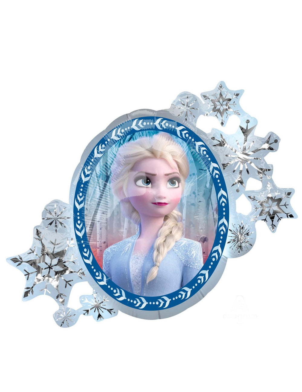 Folion ilmapallo Elsa Frozen 2 sininen ja hopea kaksipuolinen
