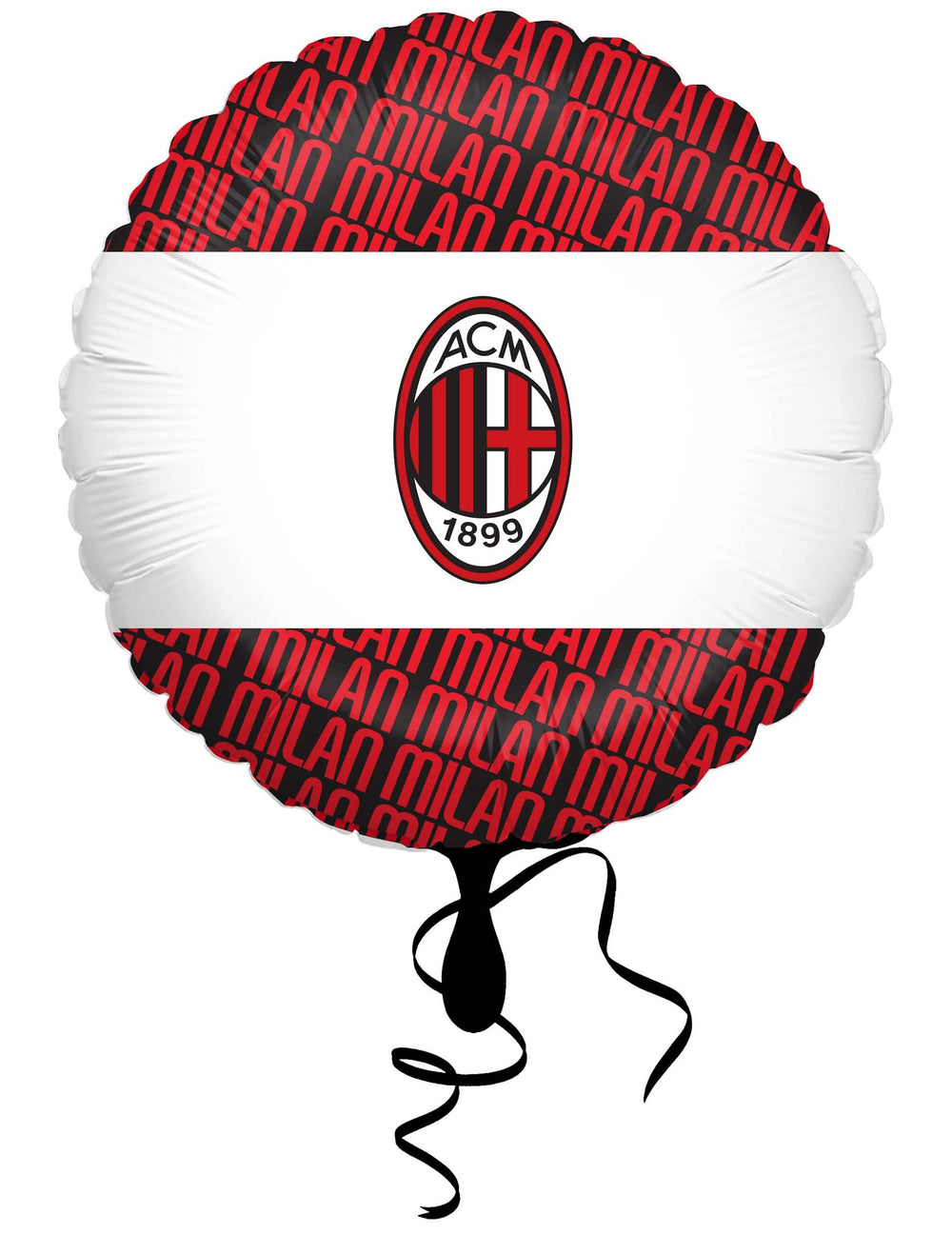 Pyöreä alumiinipallo ac milan punainen musta ja valkoinen