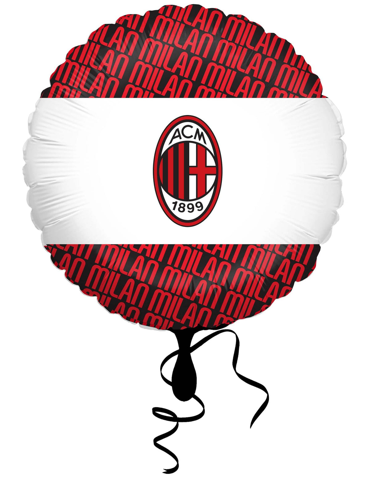 Pyöreä alumiinipallo ac milan punainen musta ja valkoinen