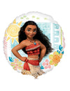 Ballon aluminium Vaiana pour enfant multicolore avec décors tropicaux