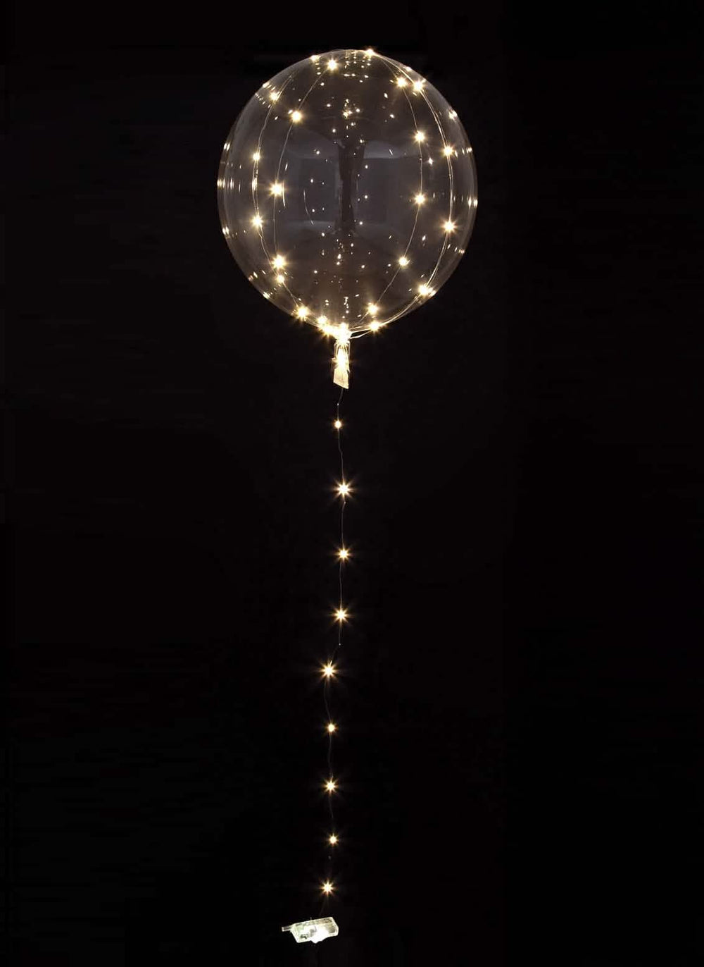 Ballon bulle cristal transparent pour fête avec LED blanches