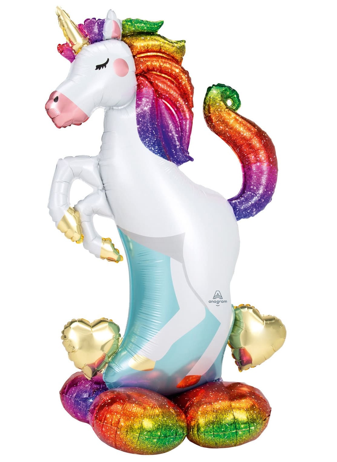 Mise en situation du ballon aluminium géant airloonz licorne