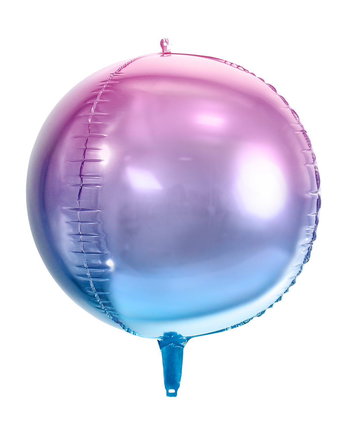 Ruusu-sininen liukuvärinen alumiinipallopallo 35 cm, heliumtäytteinen
