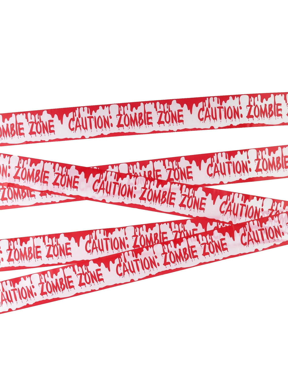 Zombiet halloween-teemainen teippi koristeluun, punainen ja valkoinen, verinen