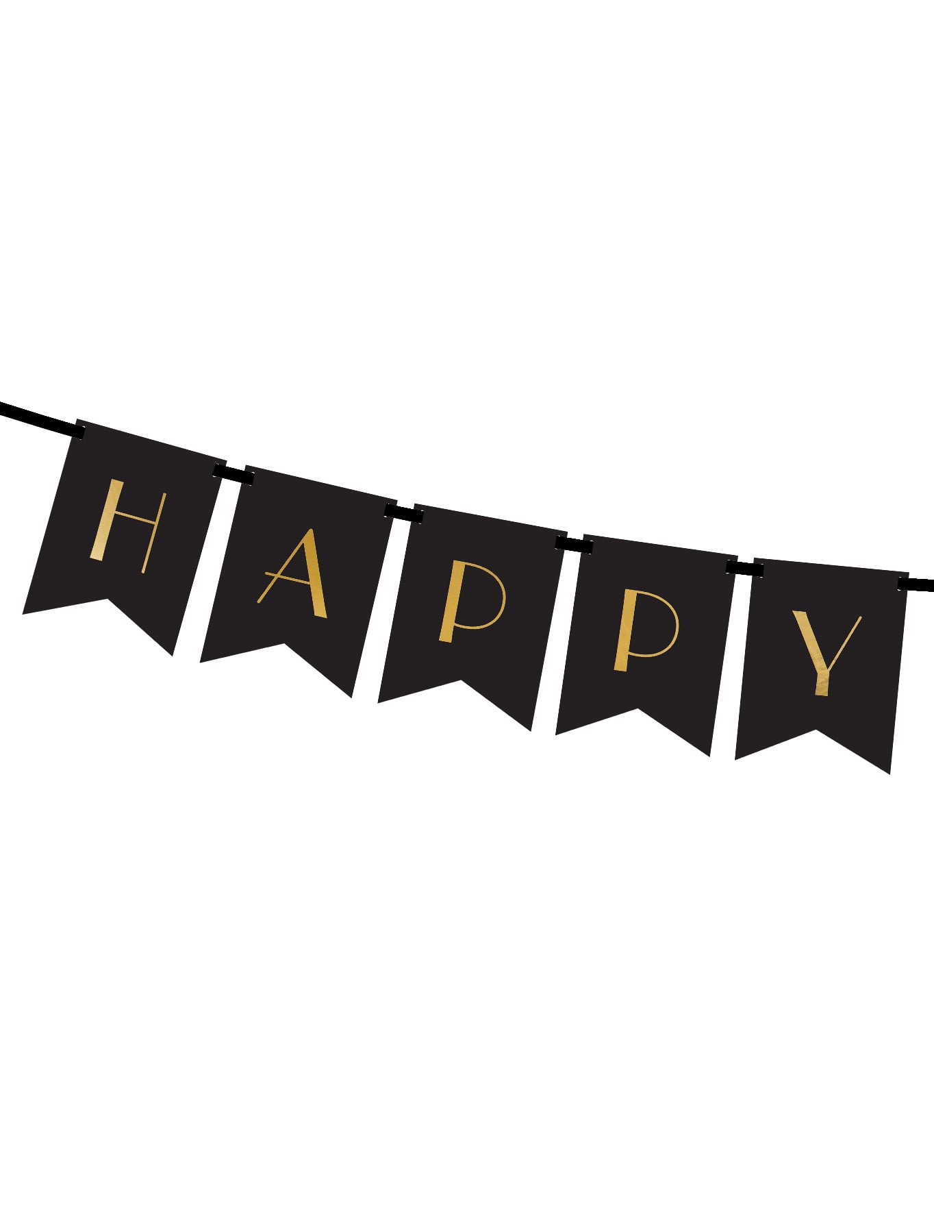 Gros plan sur le mot HAPPY de la bannière Happy New Year
