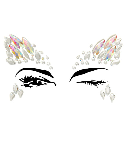 Bijoux pour visage adhésifs motifs céleste pour adulte irisés aux reflets multicolores