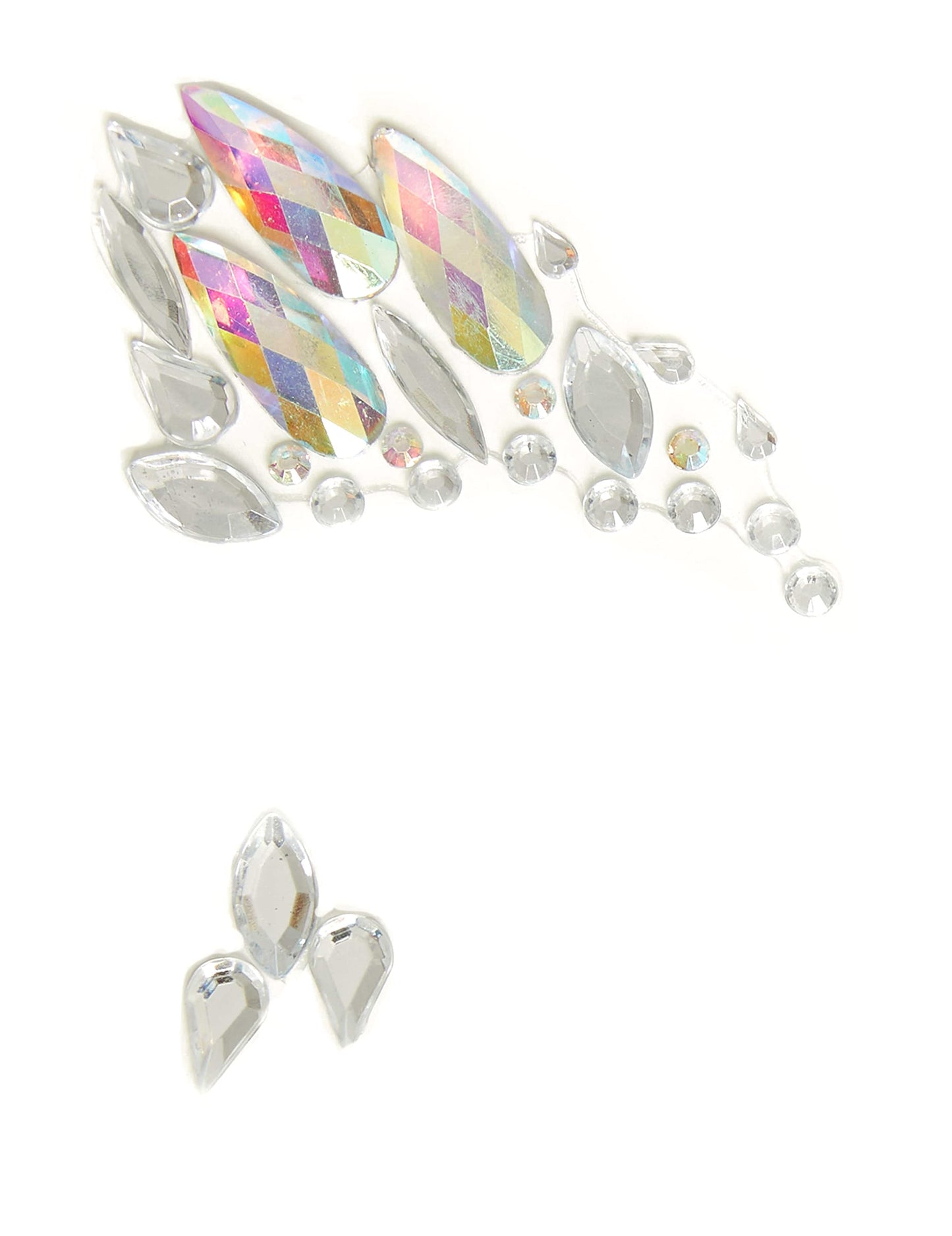 Détail des gemmes des bijoux pour visage adhésifs motifs céleste