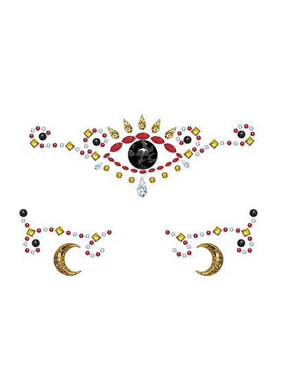 Bijoux pour visage adhésifs voyante