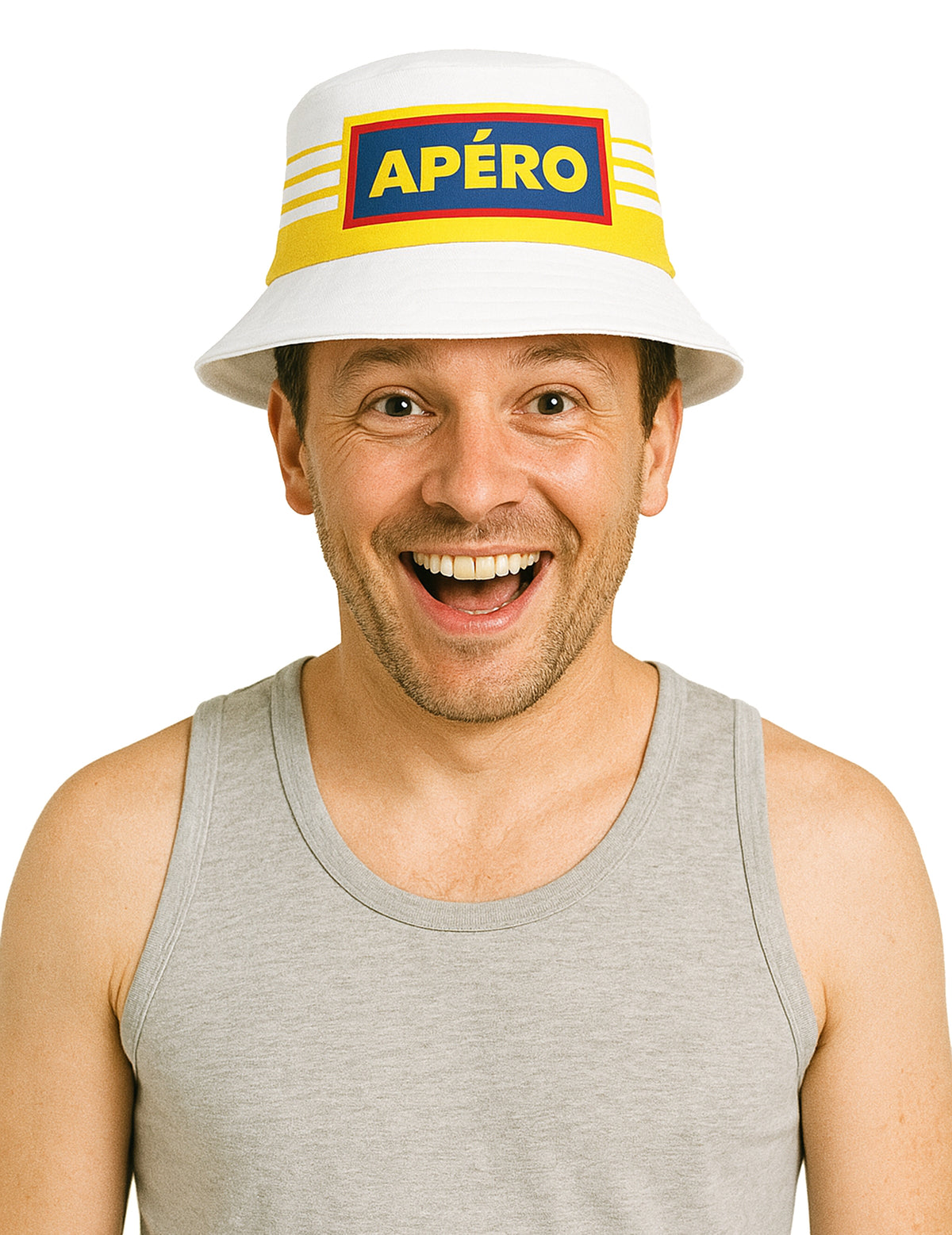 Bob apéro pour adulte blanc et jaune