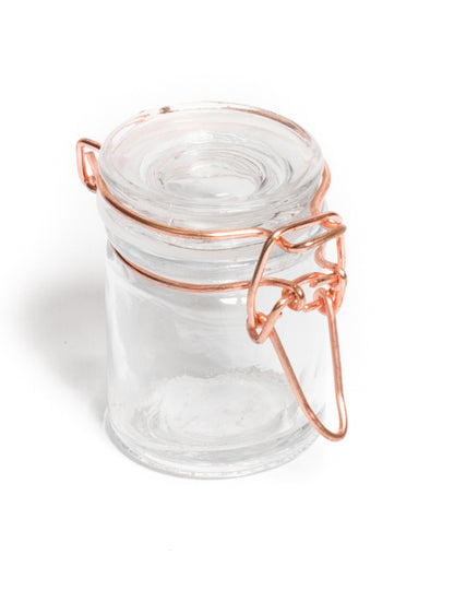 Bocal à conserve verre rétro rose gold