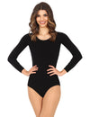 Body manches longues pour femme noir