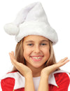 Bonnet de Père Noël pour enfant blanc et argent