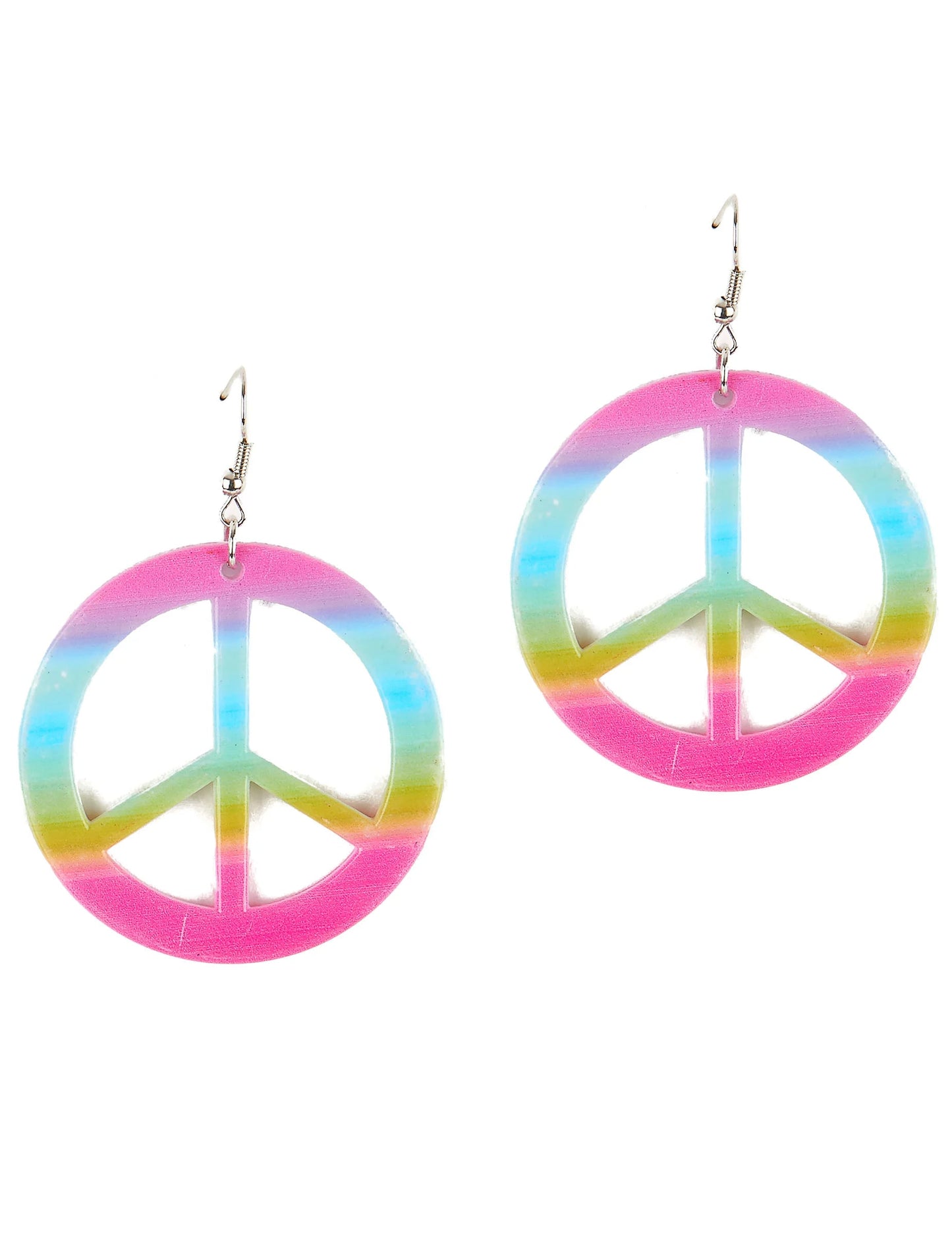 Aikuisten muoviset korvakorut Peace & Love