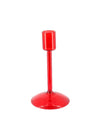Bougeoir Élégance en verre rouge 15 cm