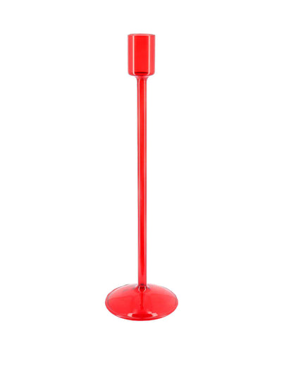 Elégance-kynttilänjalka punaista lasia 30 cm