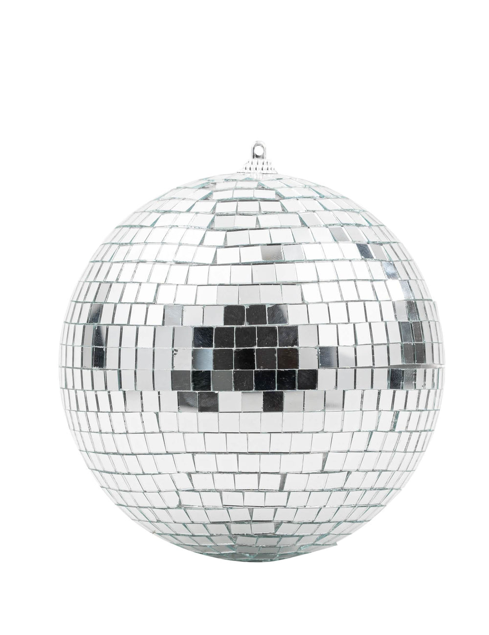 Boule à facettes à suspendre déco disco argent en verre miroir emboîtable