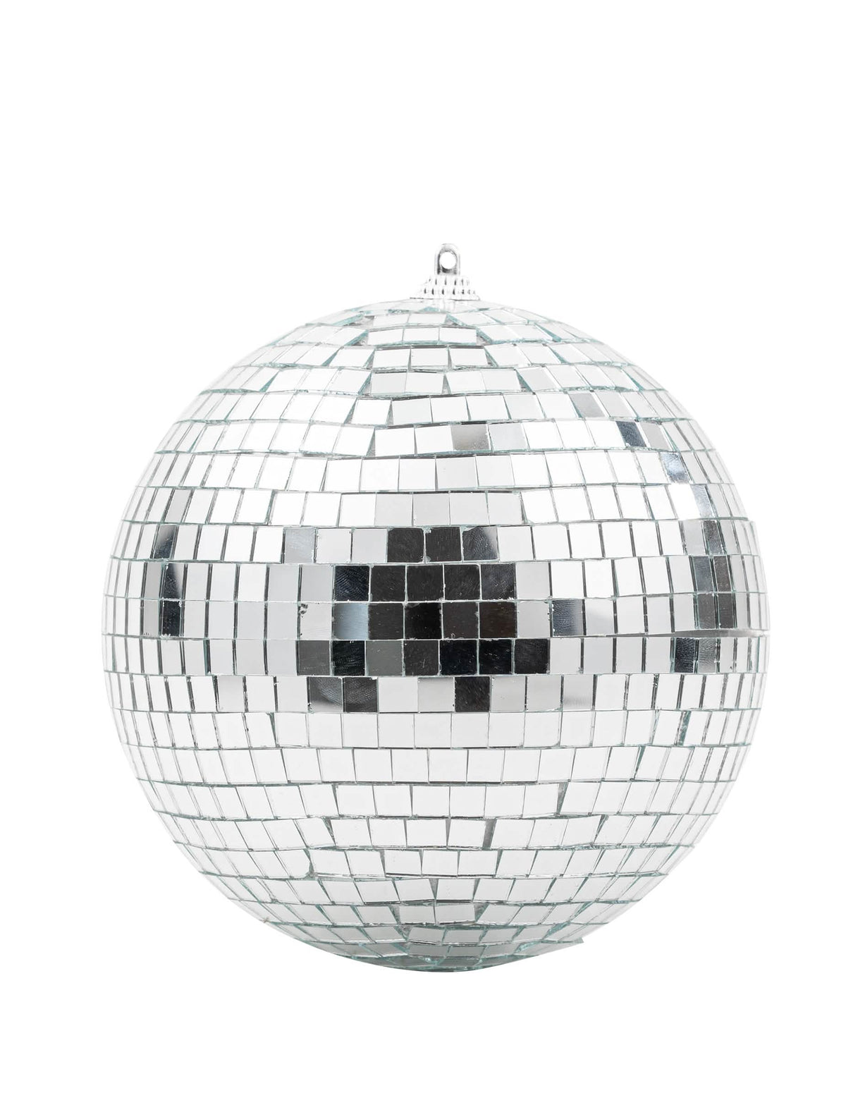 Boule à facettes à suspendre déco disco argent en verre miroir emboîtable