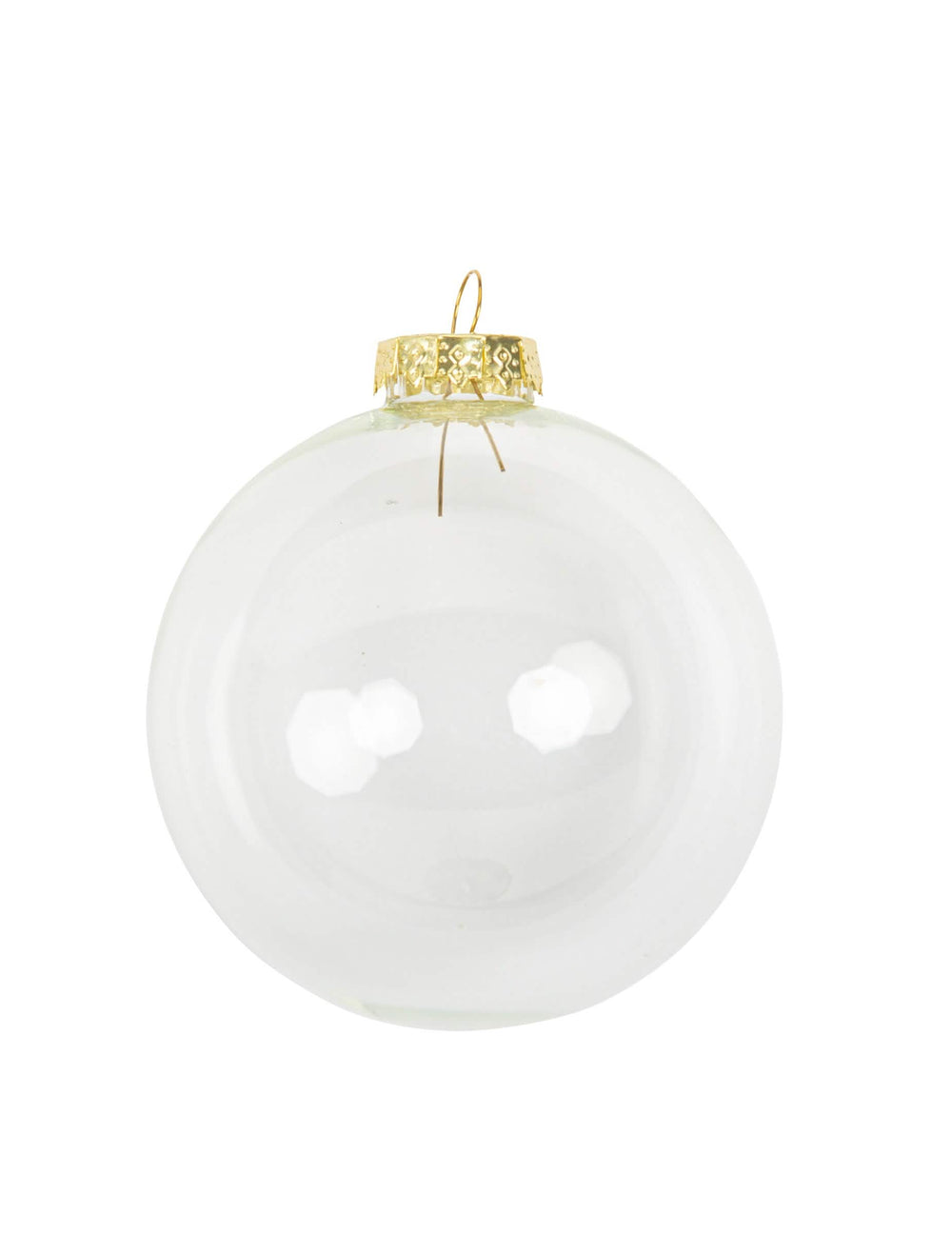 Boule de noël personnalisable pour décoration transparente à suspendre