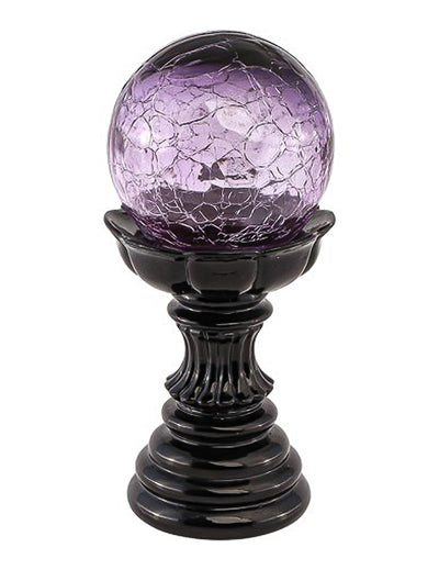 Violetti taikapallo LED-valolla 10 x 10 x 22 cm