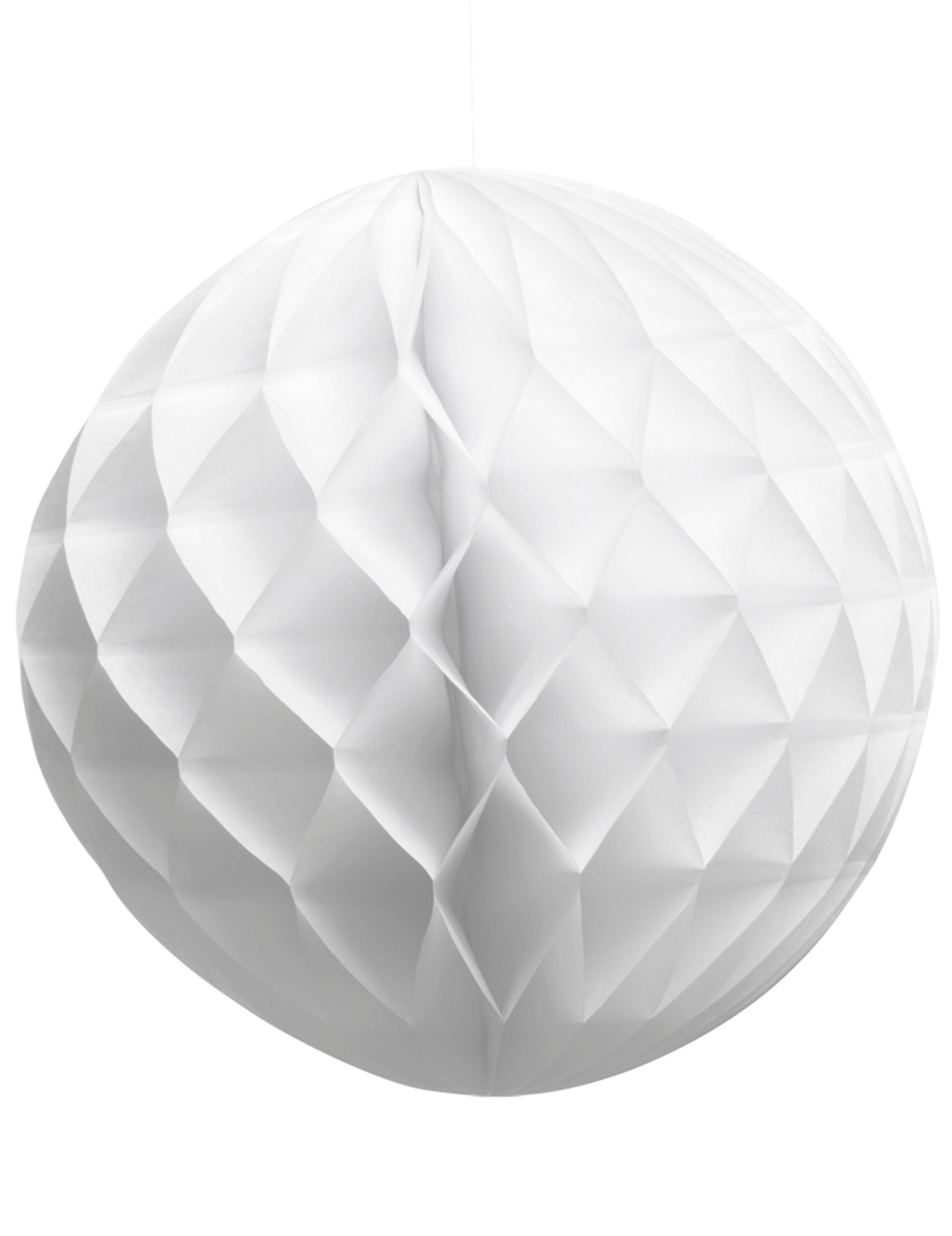 Boule en papier alvéolé pour décoration blanche