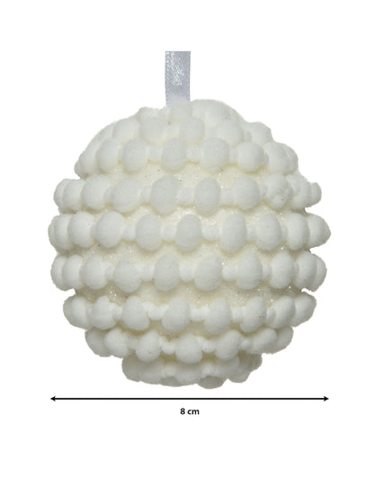Détail des dimensions de la boule de noël ambiance polaire