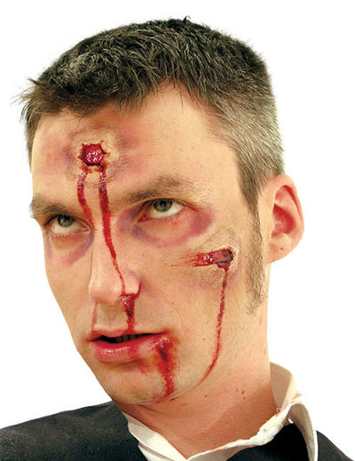 Impact de balle application latex pour adulte couleur peau-sang