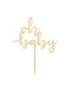 Cake topper oh baby pour baby shower en bois