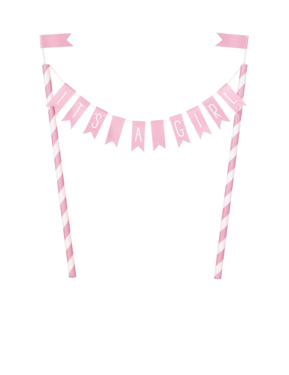 Cake topper it's a girl pour baby shower rose