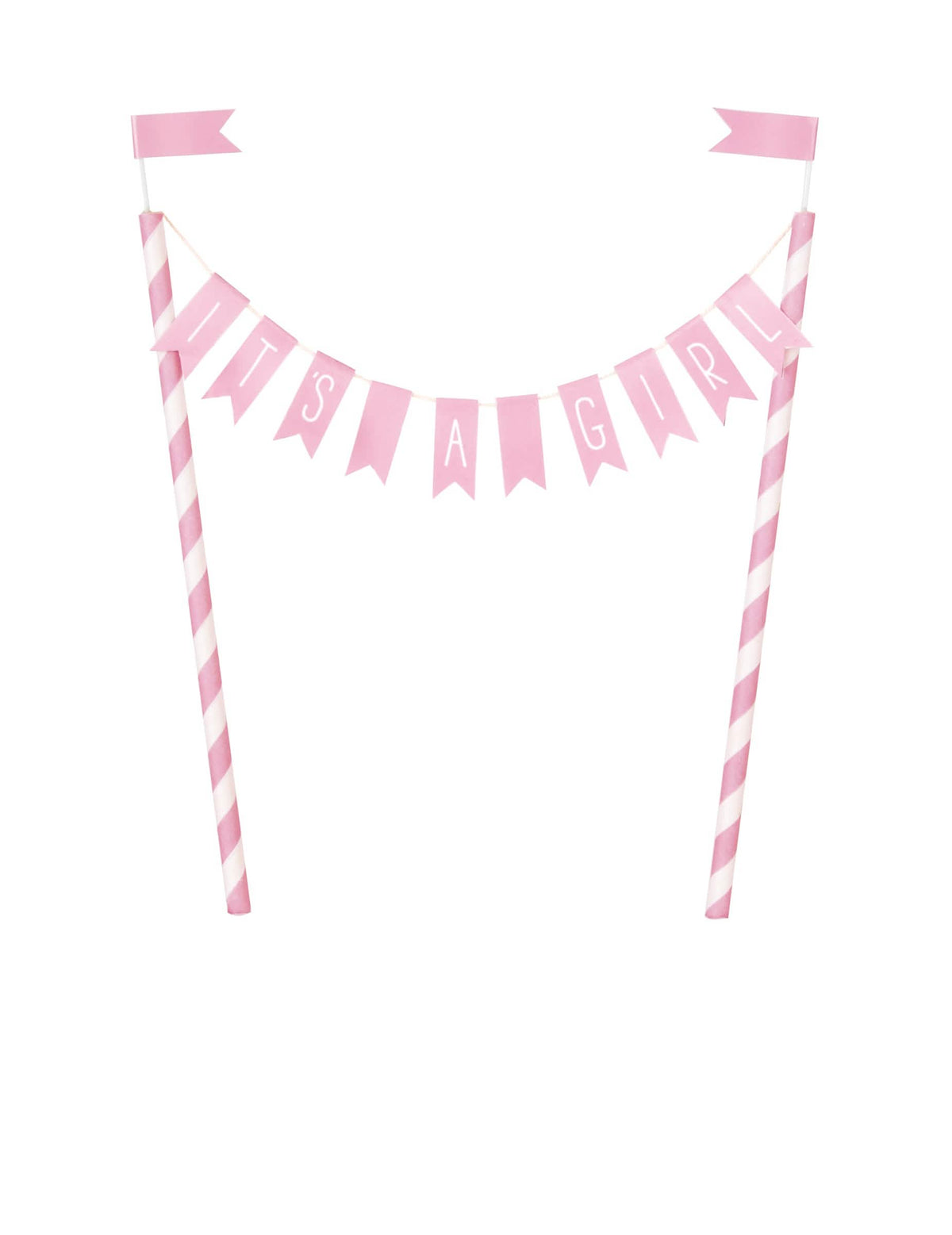 Cake topper it's a girl pour baby shower rose