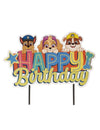 Cake topper Happy Birthday Pat' Patrouille pour enfant multicolore avec Chase Stella et Ruben