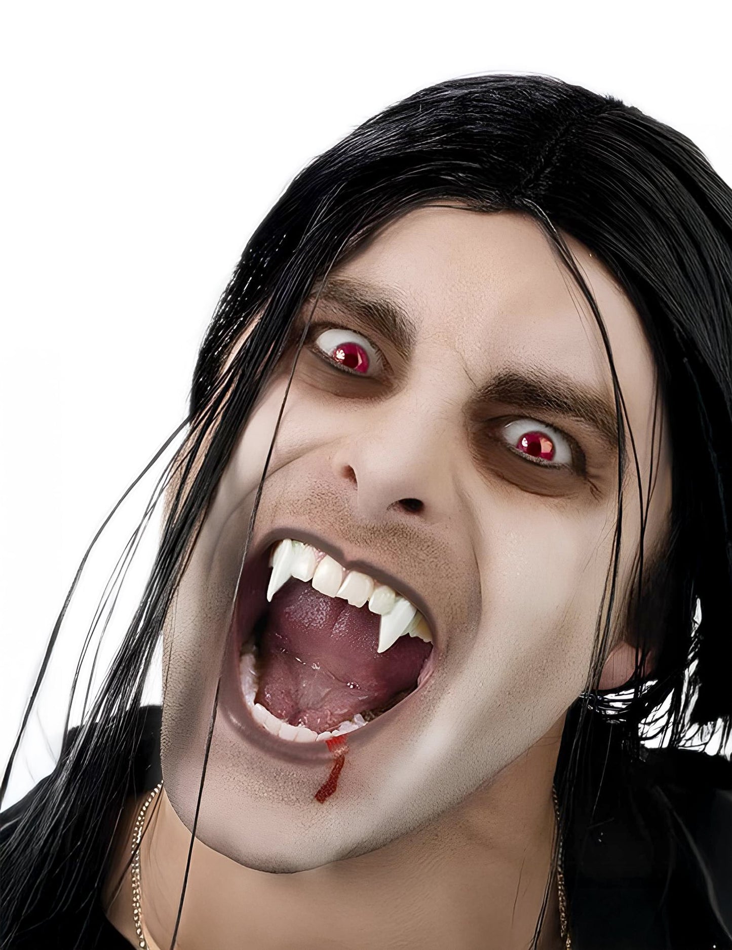 Canines de vampire pour adulte blanches rétractables