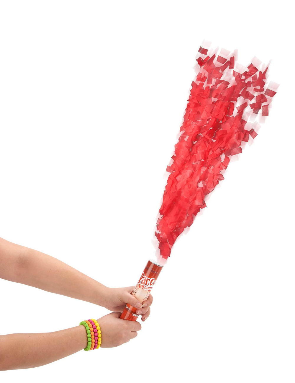 konfettitykki punainen juhliin