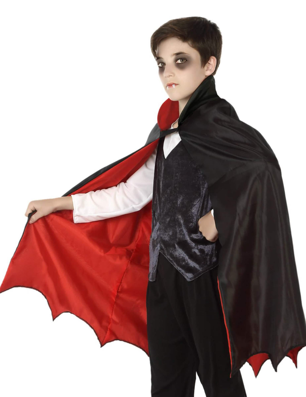 Vampyyriviitta pojat, musta ja punainen, sahalaitaisilla reunoilla